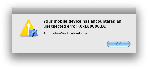 mobile device error